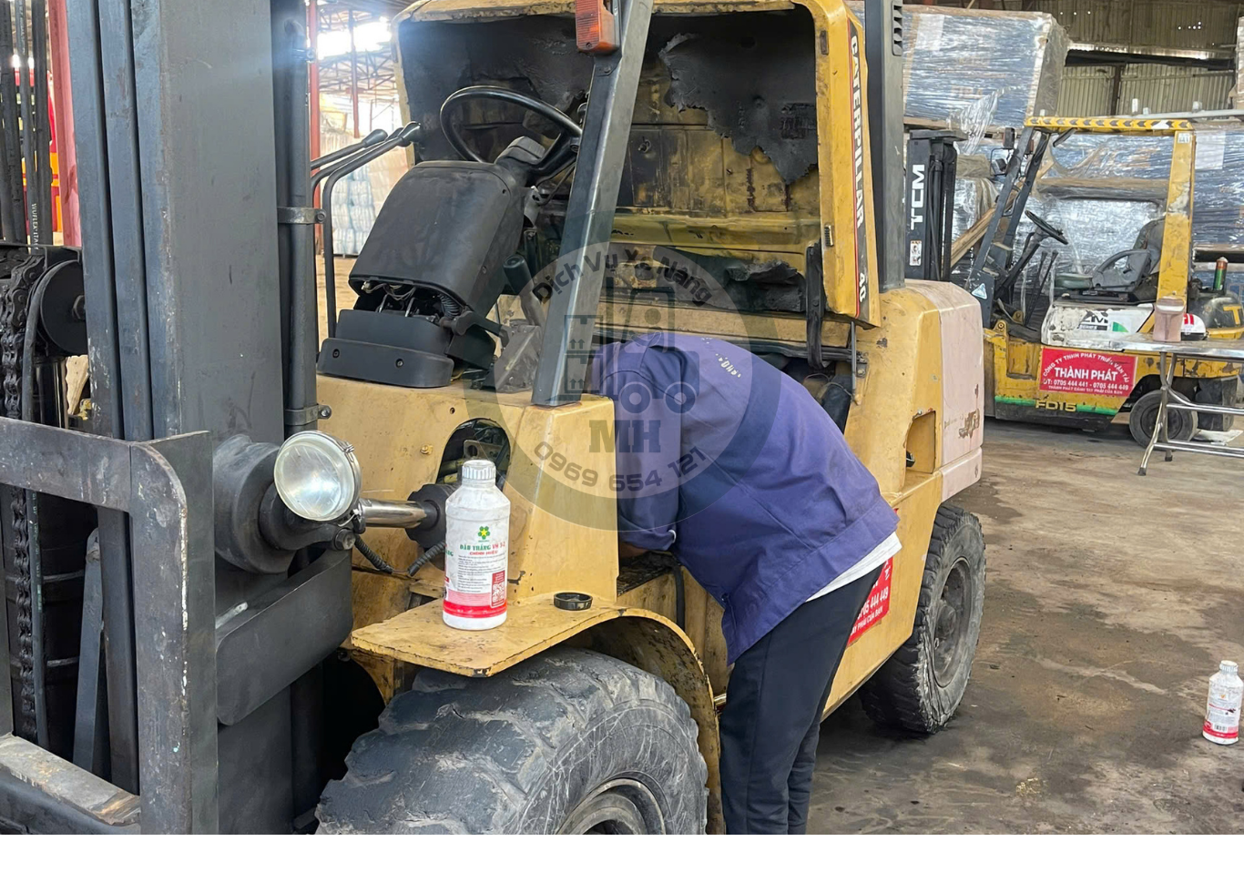 kiểm tra hệ thống thủy lực xe nâng